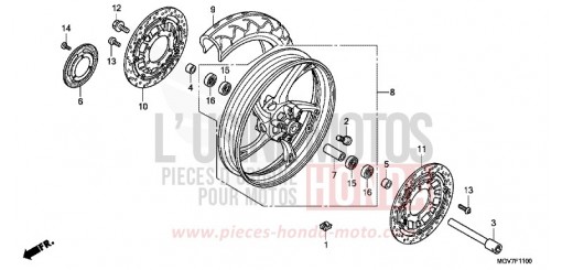 ROUE AVANT CBR600FC de 2012